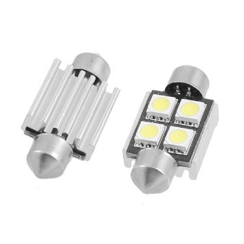 Żarówka LED 12V C5W 2W z radiatorem Biała 16x32mm