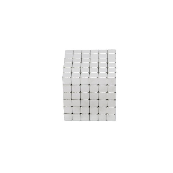 Magnes neodymowy sześcian 5x5x5mm "NEOCUBE" srebrny