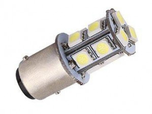 Żarówka "dwuwłóknowa" LED 12V BAY15D 1W/2W Biała