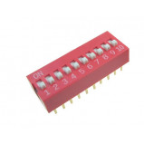 DIP Switch x10 Czerwony l=17szt