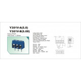 AK 5.08mm h=10mm 2pin (+) niebieskie opak=100 szt